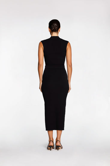 RIB SIDE SPLIT SKIRT