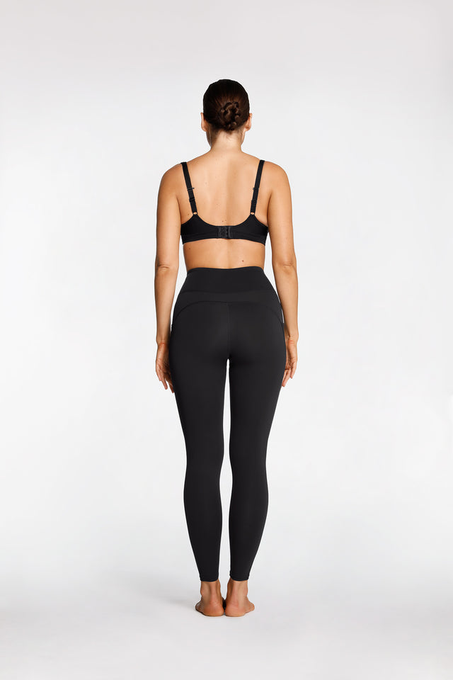 Women's Black Active Contour Bra by Intimo - back view