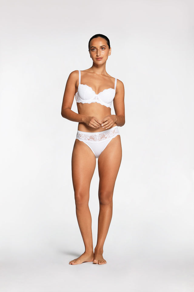 Women's White Allure Contour Bra by Intimo - front view