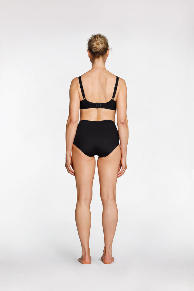 Women's Black Everyday Full Soft Cup Bra by Intimo - back view