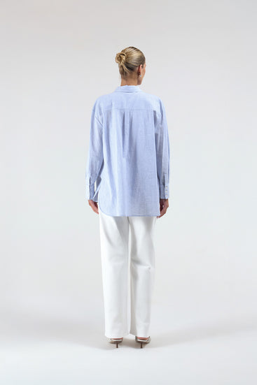 STRIPE LINEN SHIRT