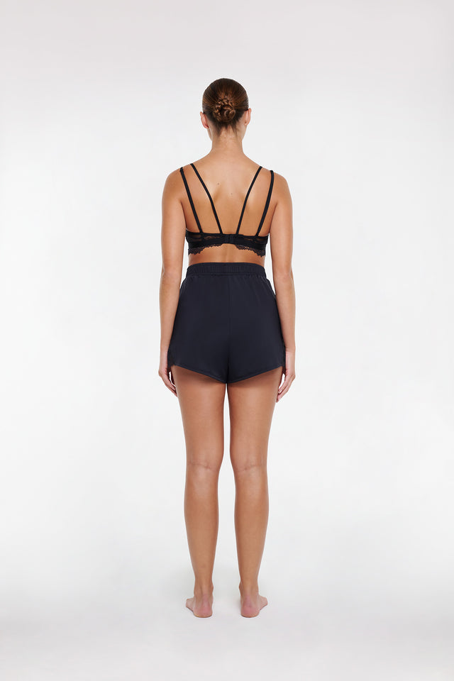 Women's Black Amour Short by Intimo - back view