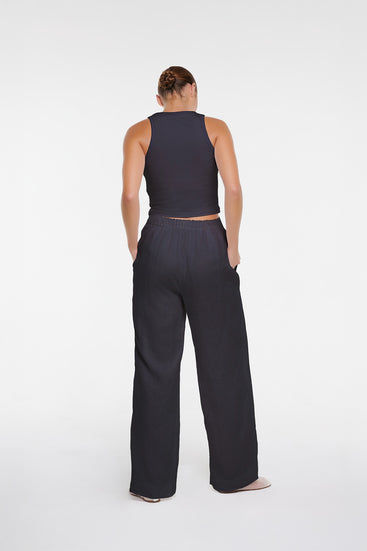LINEN STRAIGHT LEG PANT