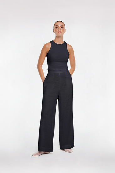 LINEN STRAIGHT LEG PANT
