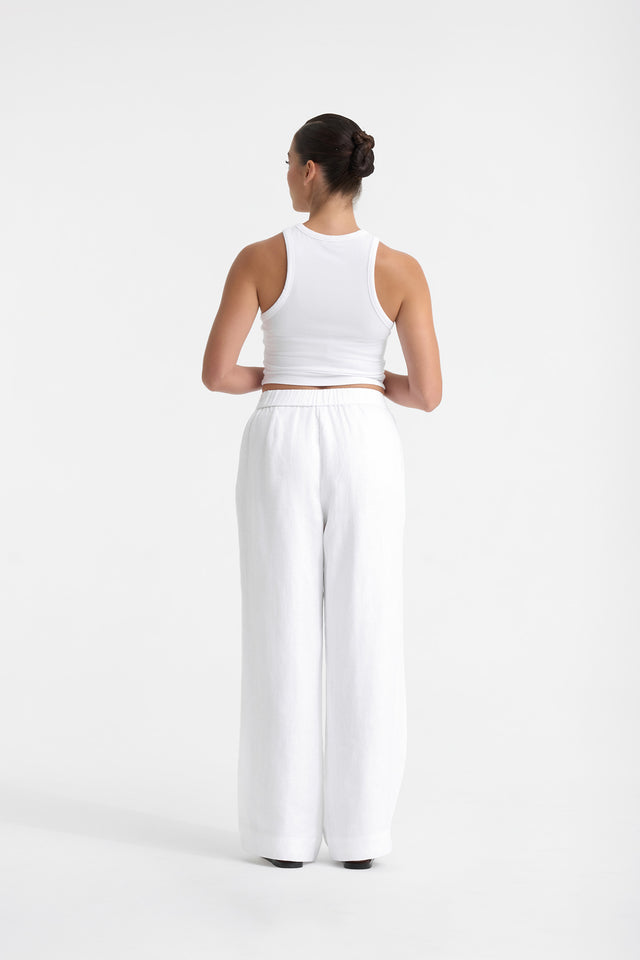 LINEN STRAIGHT LEG PANT