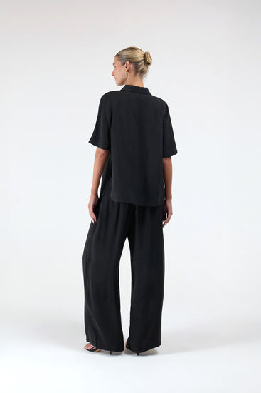 CUPRO WIDE LEG PANT