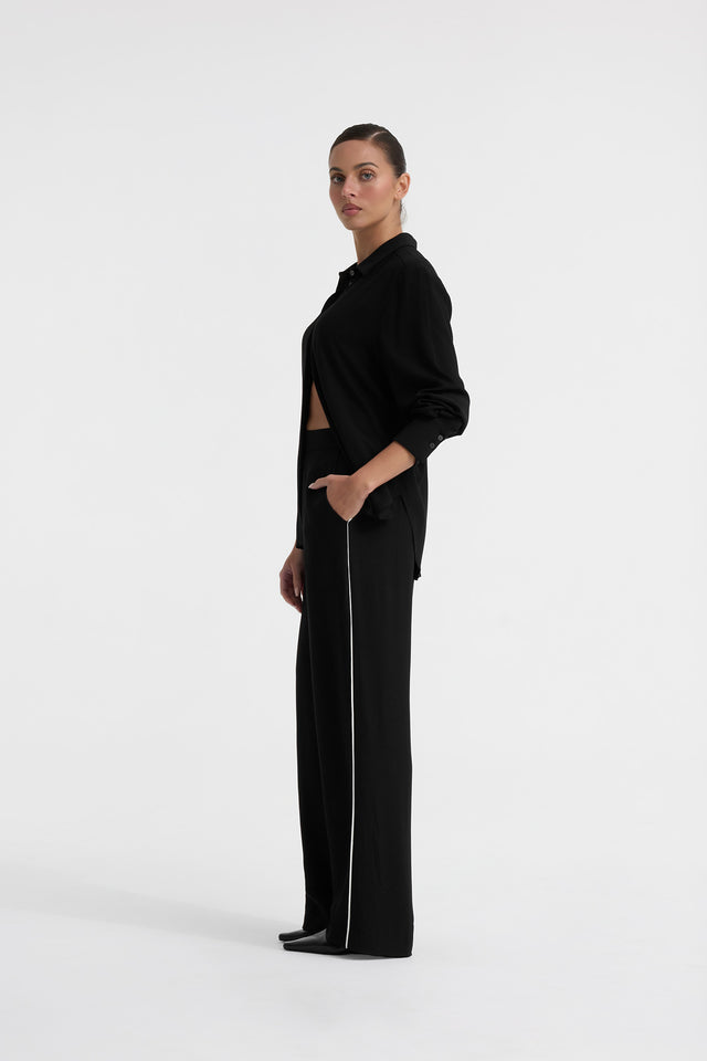 SIDE STRIPE CREPE PANT
