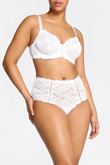 Women's White Opulence Full Brief by Intimo - close-up detail