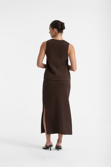 CROCHET KNIT MIDI SKIRT