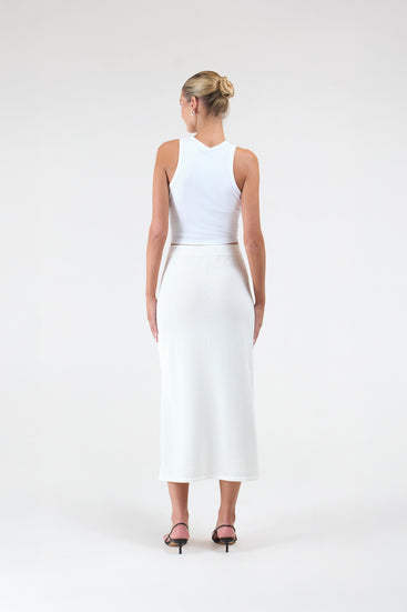 CROCHET KNIT MIDI SKIRT