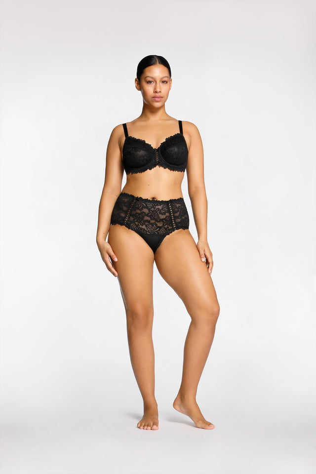 Women's Black Opulence Soft Cup Bra by Intimo - front view