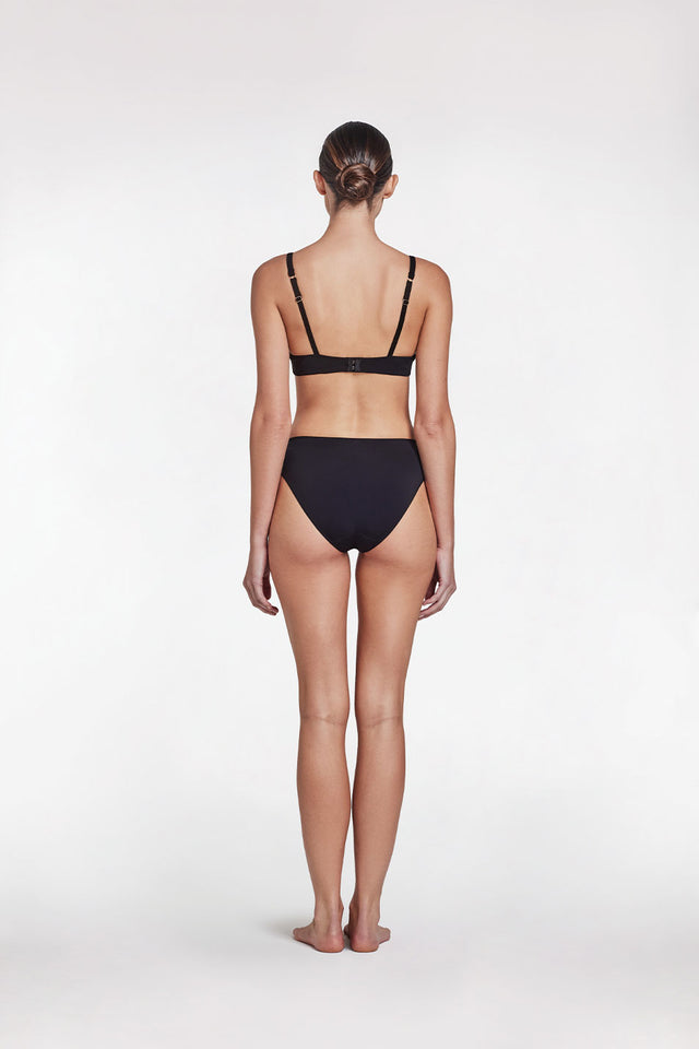 Women's Black Arianne Balconette Bra by Intimo - back view