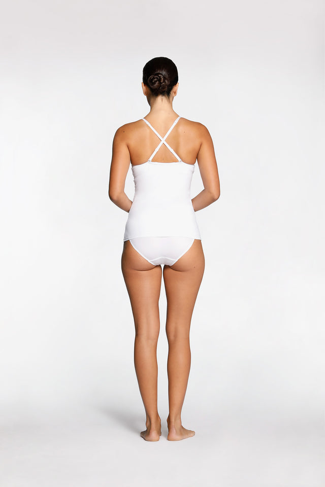 Women's White Everyday Cami Bra by Intimo - back view