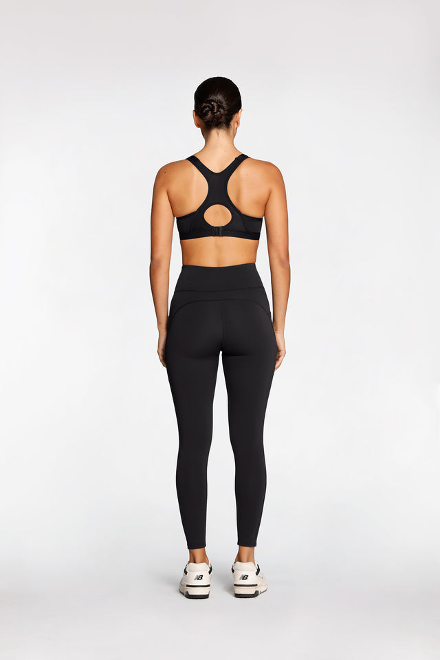 Women's Black Active 7 8 Compression Pant by Intimo - back view